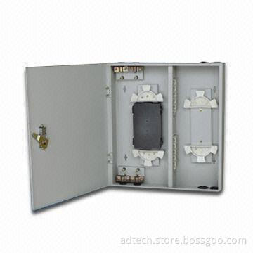 Fiber-optic Wall Mount Box/Patch Panel with Fiber Splice Tray, Indoor
